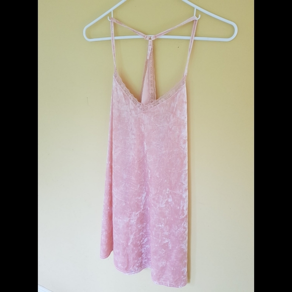 LALA Sleepwear Pink Crushed Velvet Nightgown - Picture 7 of 13